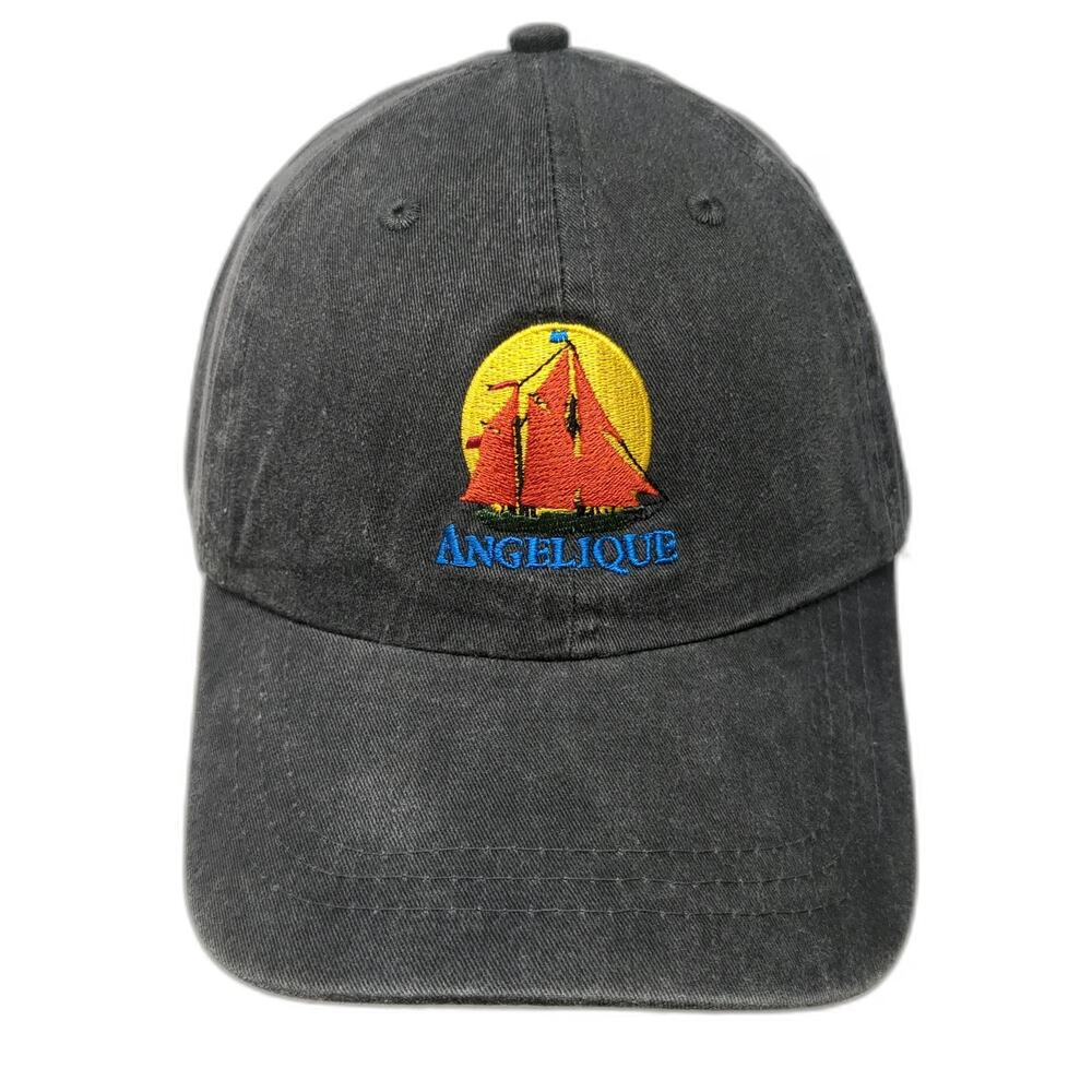 Fahrenheit Baseball Cap Gray One Size Angelique Schooner Leather Slideback Hat
